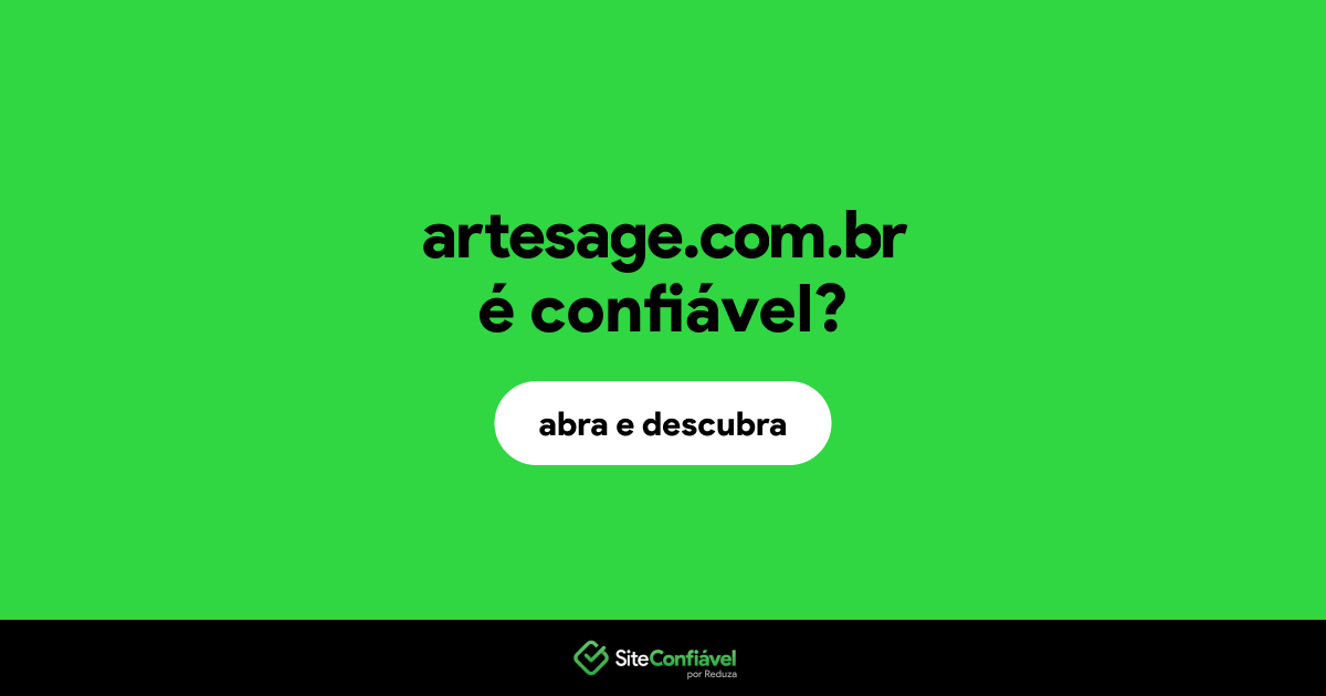 O site artesage.com.br é confiável?