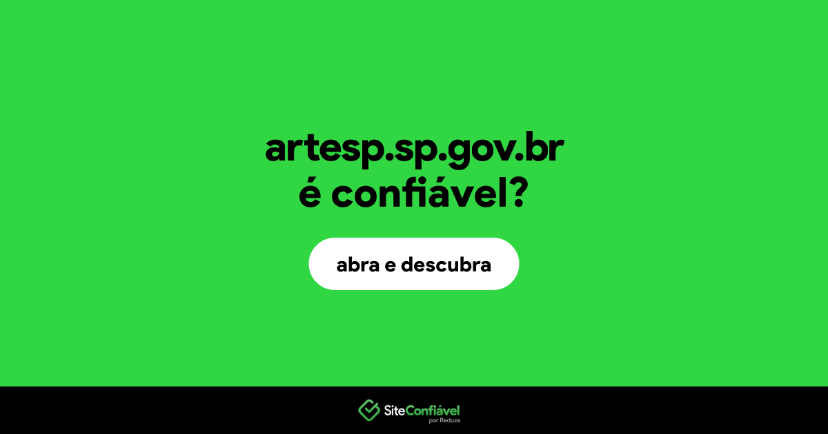 O site artesp.sp.gov.br é confiável?