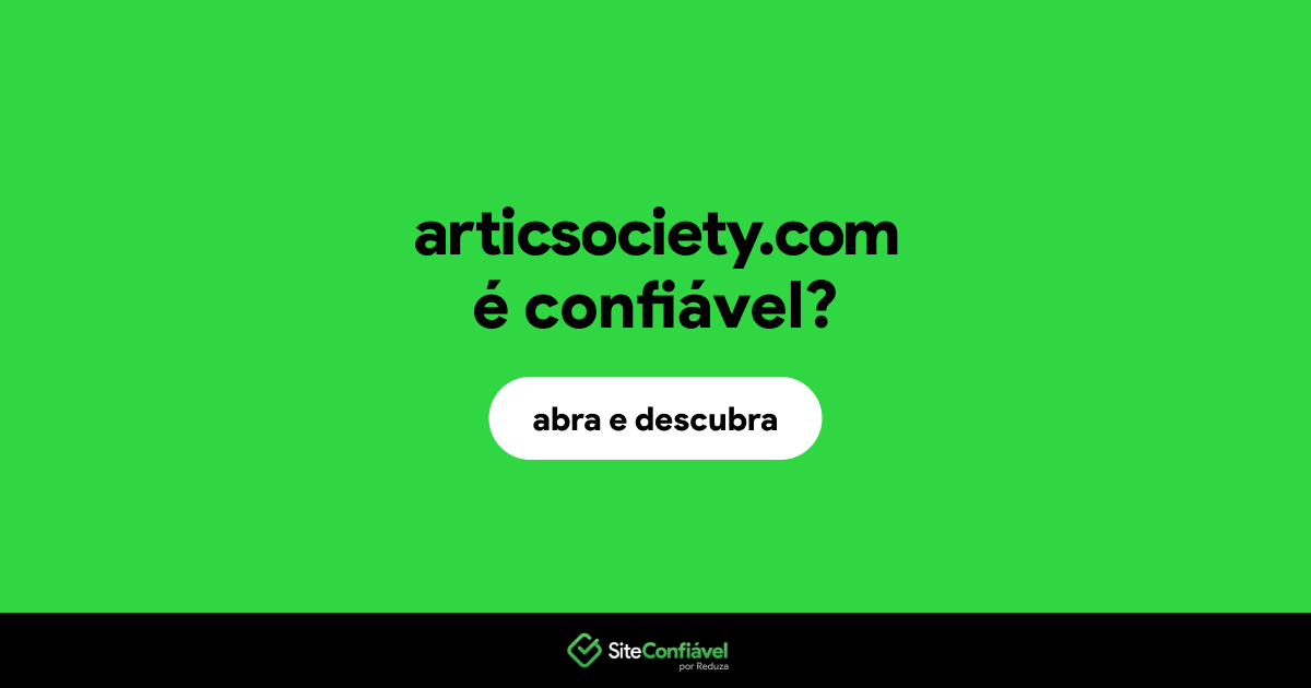 O site articsociety.com é confiável?