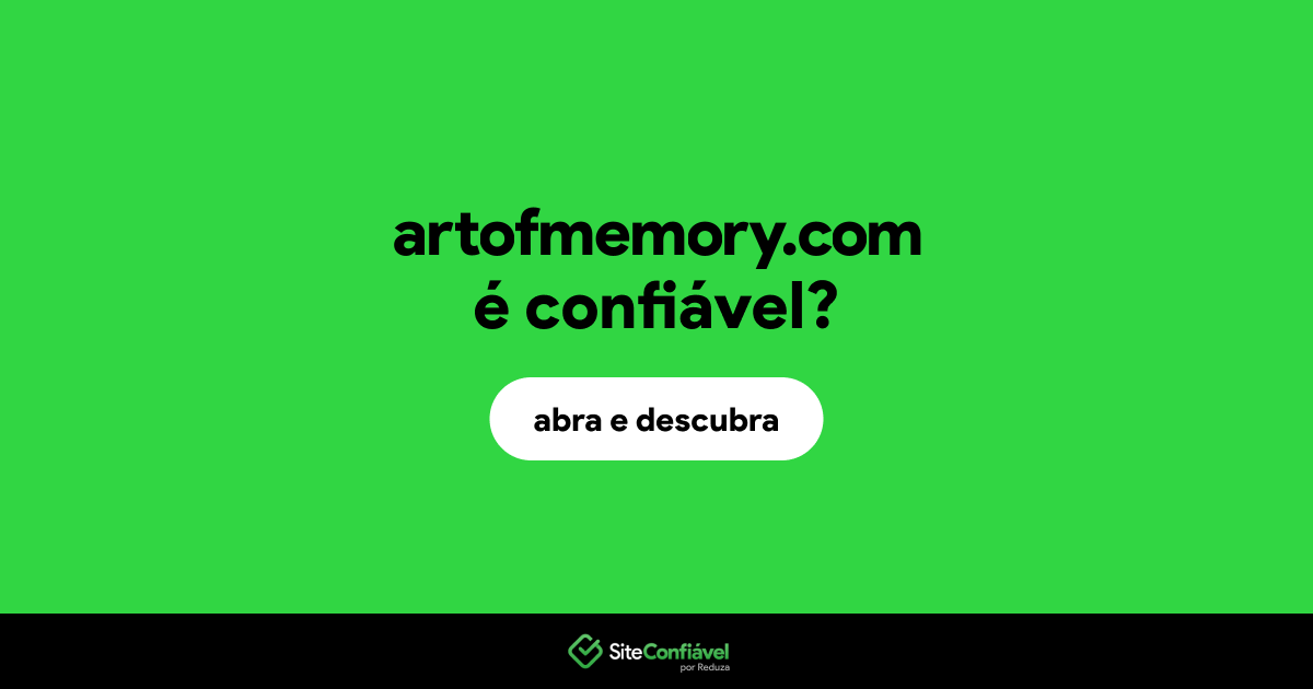 O site artofmemory.com é confiável?
