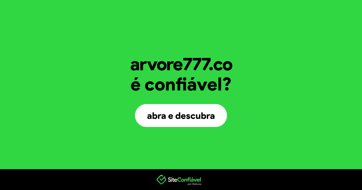 O site arvore777.co é confiável?