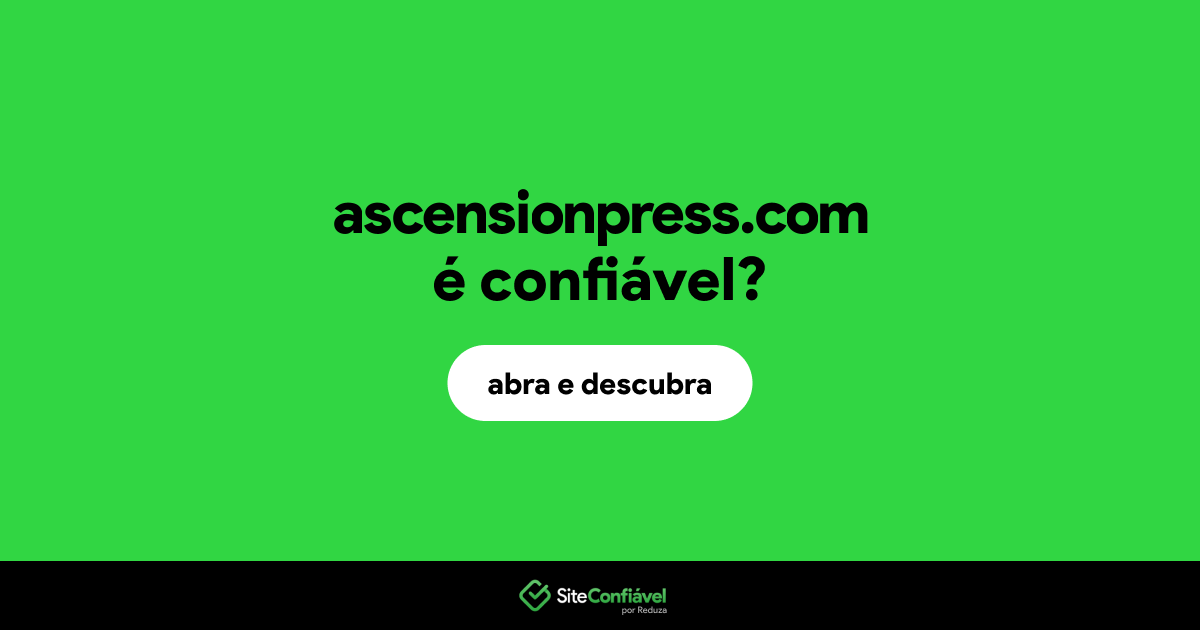 O site ascensionpress.com é confiável?