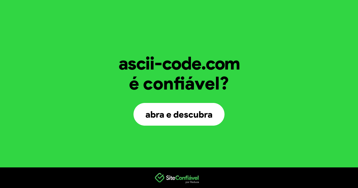 O site ascii-code.com é confiável?