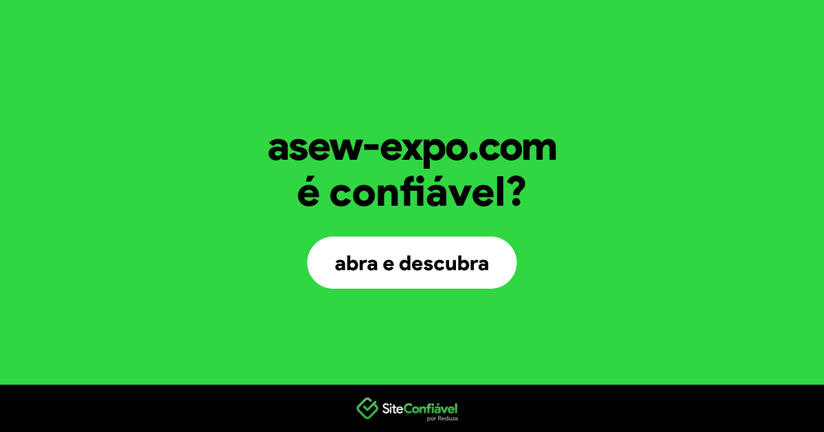 O site asew-expo.com é confiável?