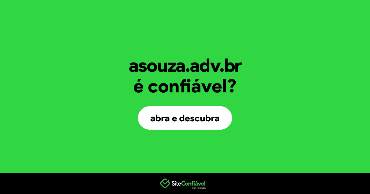 O site asouza.adv.br é confiável?