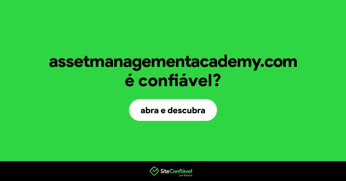 O site assetmanagementacademy.com é confiável?