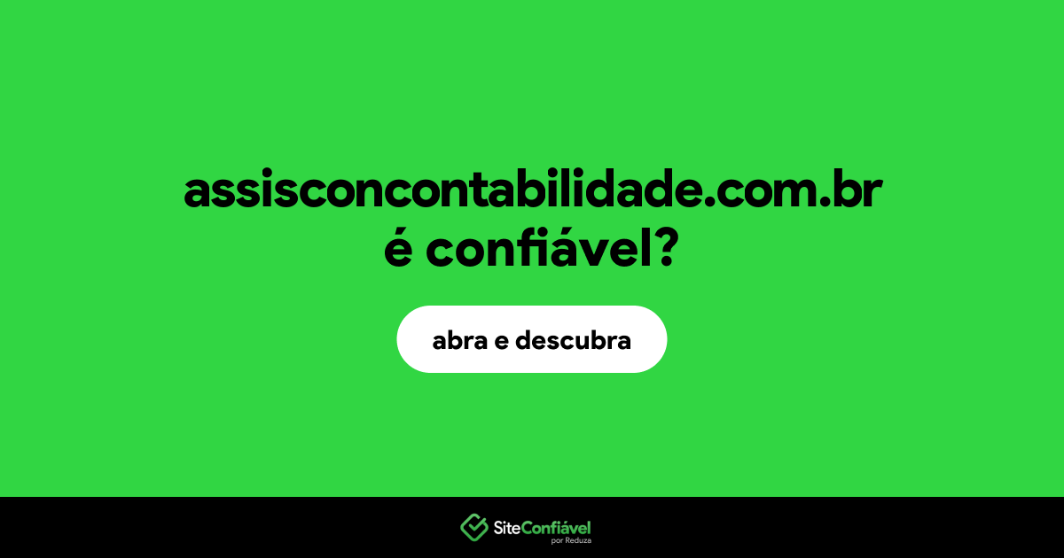 O site assisconcontabilidade.com.br é confiável?