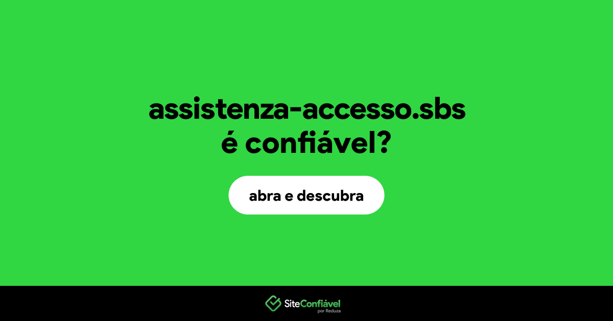 O site assistenza-accesso.sbs é confiável?
