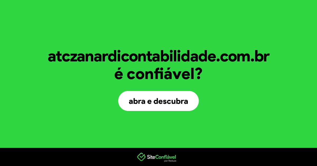 O site atczanardicontabilidade.com.br é confiável?