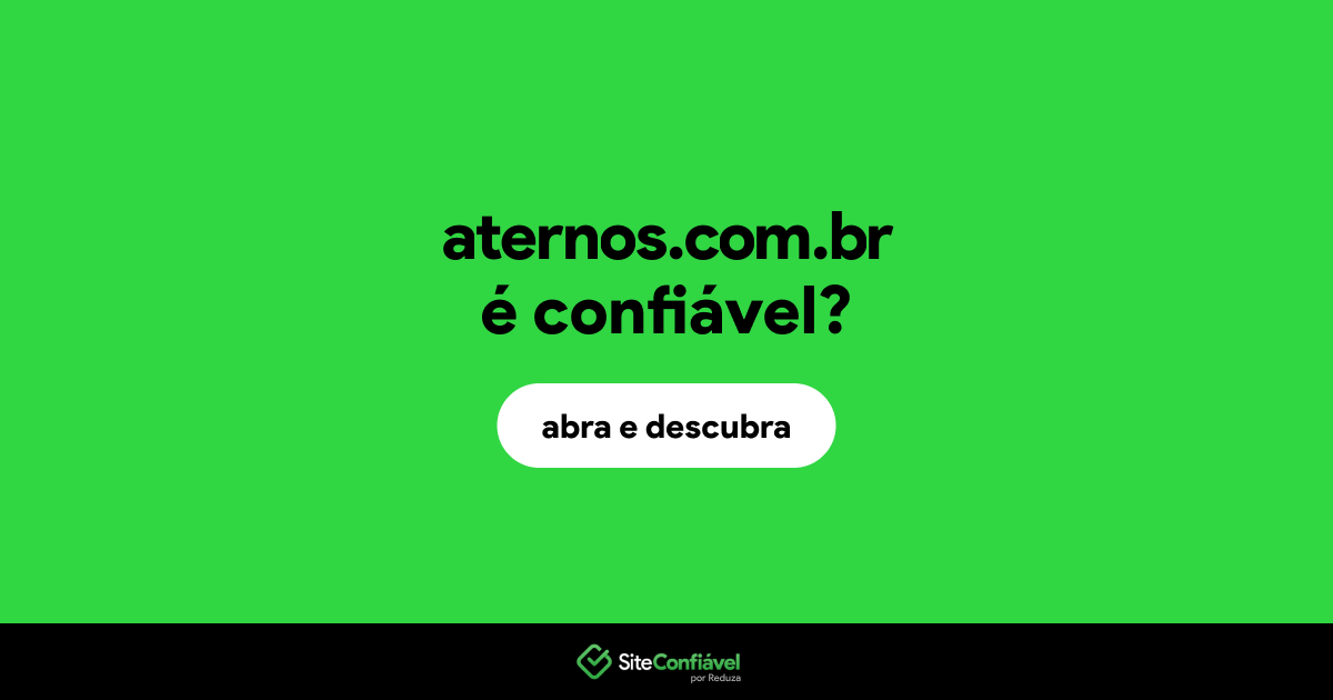 O site aternos.com.br é confiável?