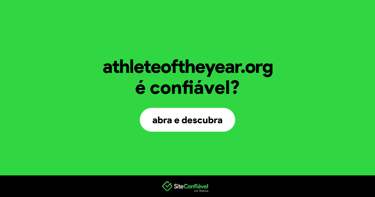 O site athleteoftheyear.org é confiável?