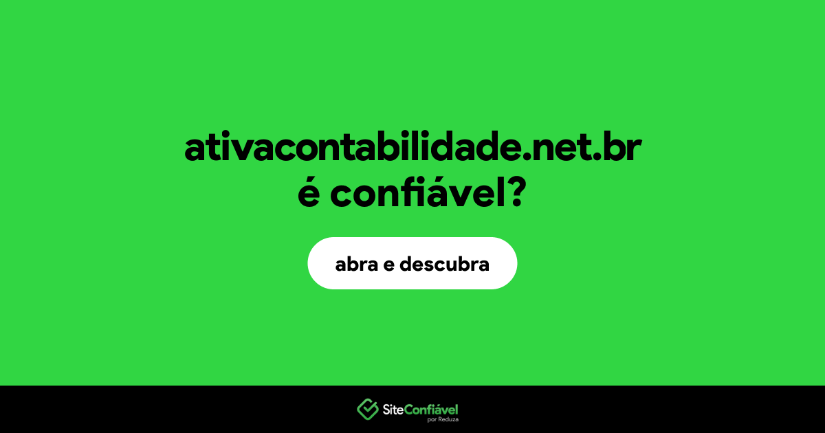 O site ativacontabilidade.net.br é confiável?
