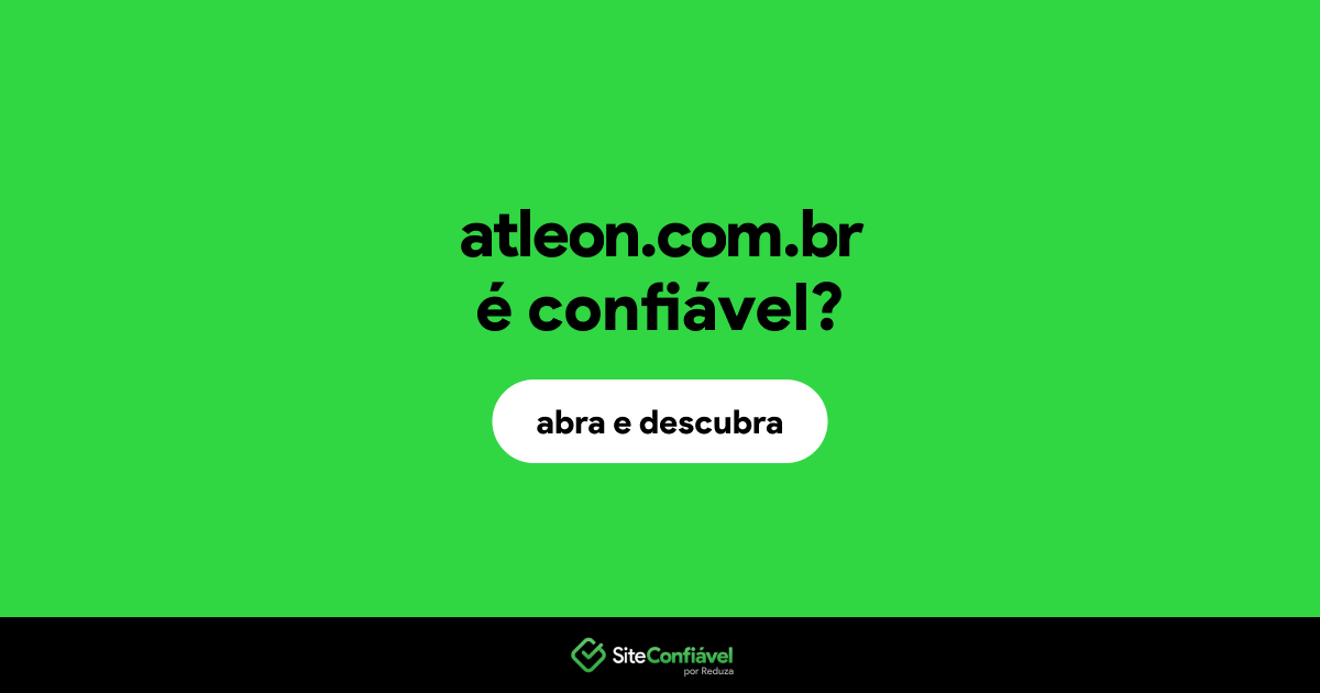 O site atleon.com.br é confiável?