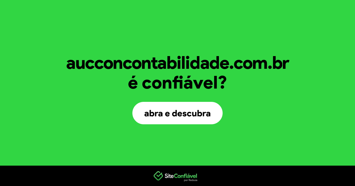 O site aucconcontabilidade.com.br é confiável?