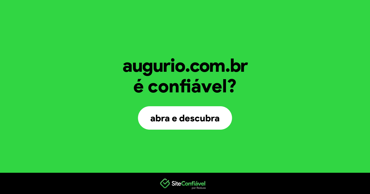 O site augurio.com.br é confiável?