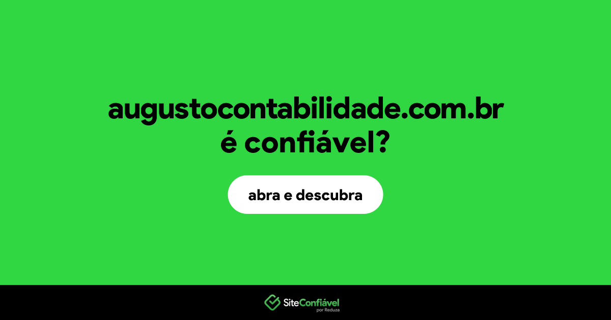 O site augustocontabilidade.com.br é confiável?