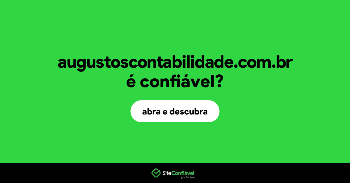 O site augustoscontabilidade.com.br é confiável?