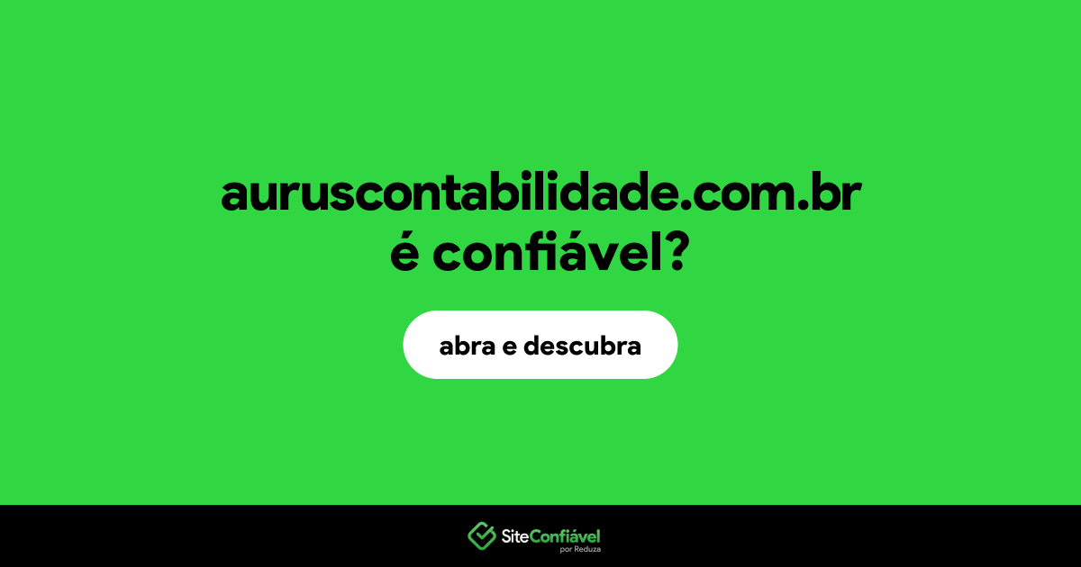 O site auruscontabilidade.com.br é confiável?