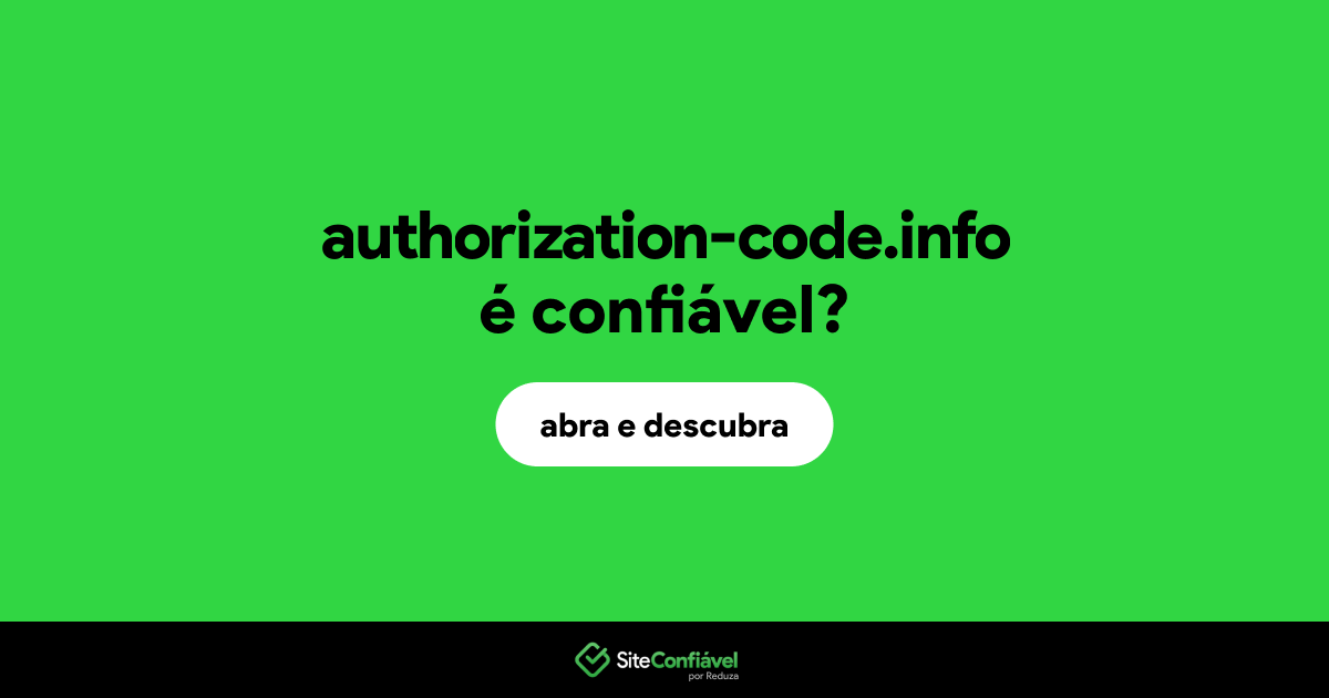 O site authorization-code.info é confiável?