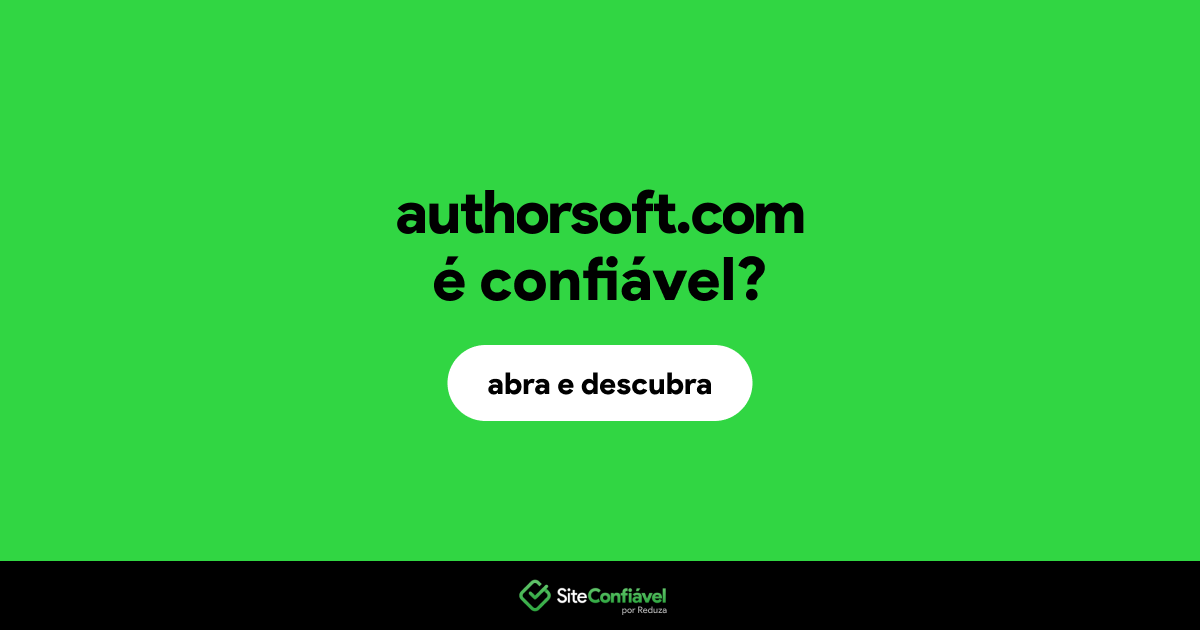 O site authorsoft.com é confiável?
