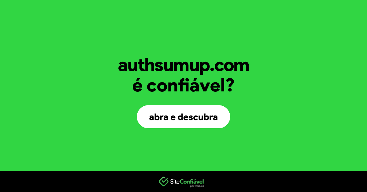O site authsumup.com é confiável?