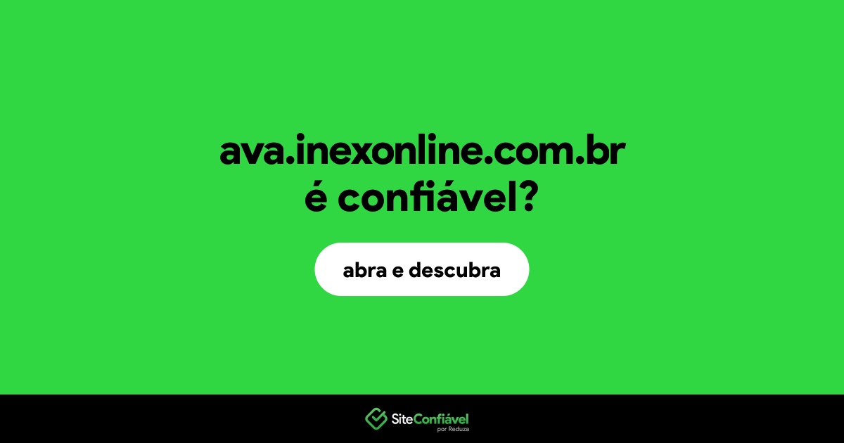 O site ava.inexonline.com.br é confiável?