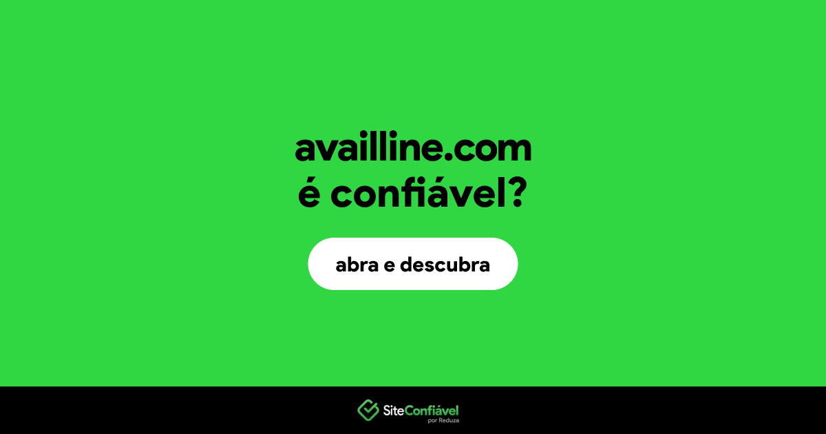 O site availline.com é confiável?