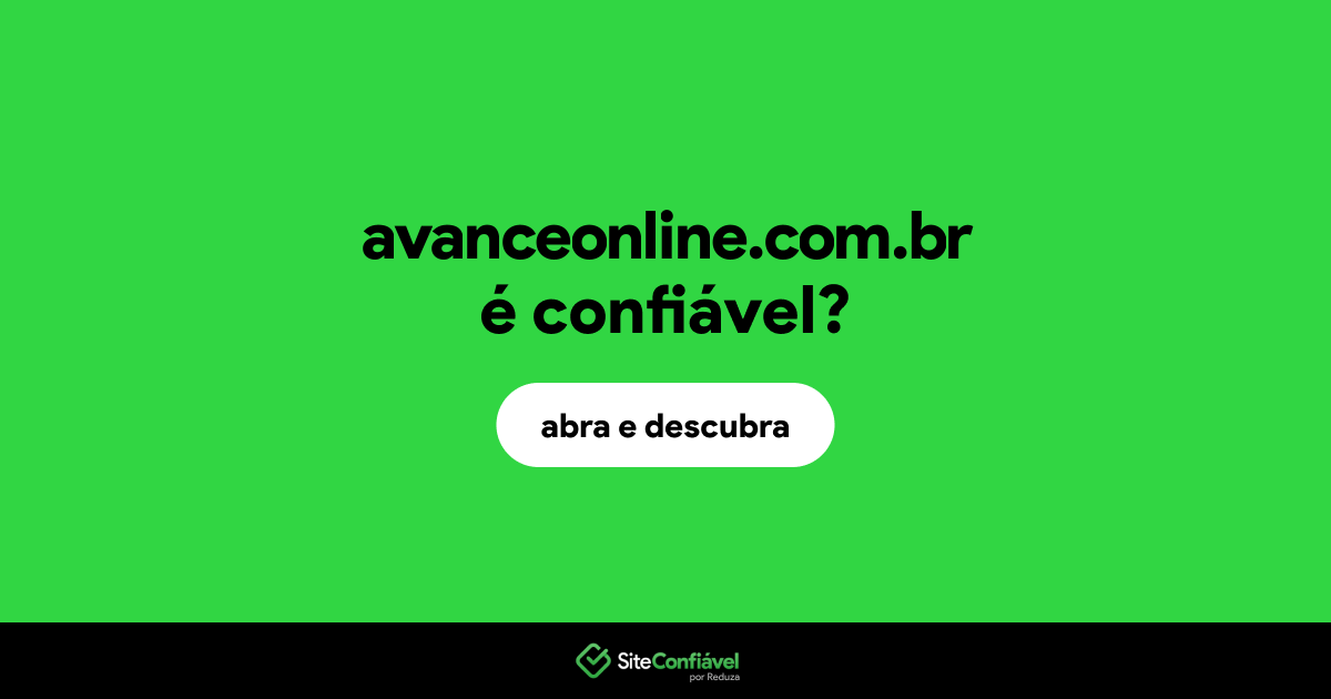 O site avanceonline.com.br é confiável?