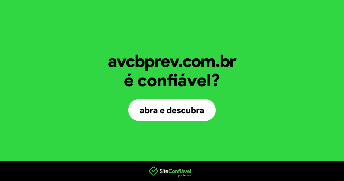 O site avcbprev.com.br é confiável?