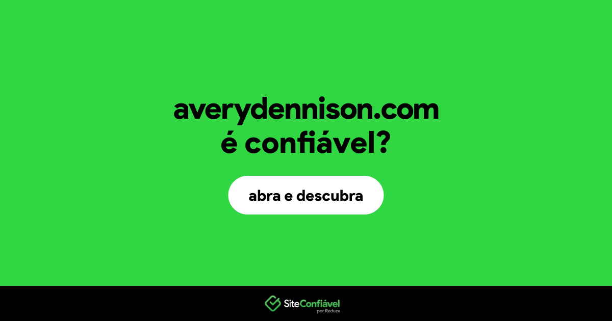 O site averydennison.com é confiável?