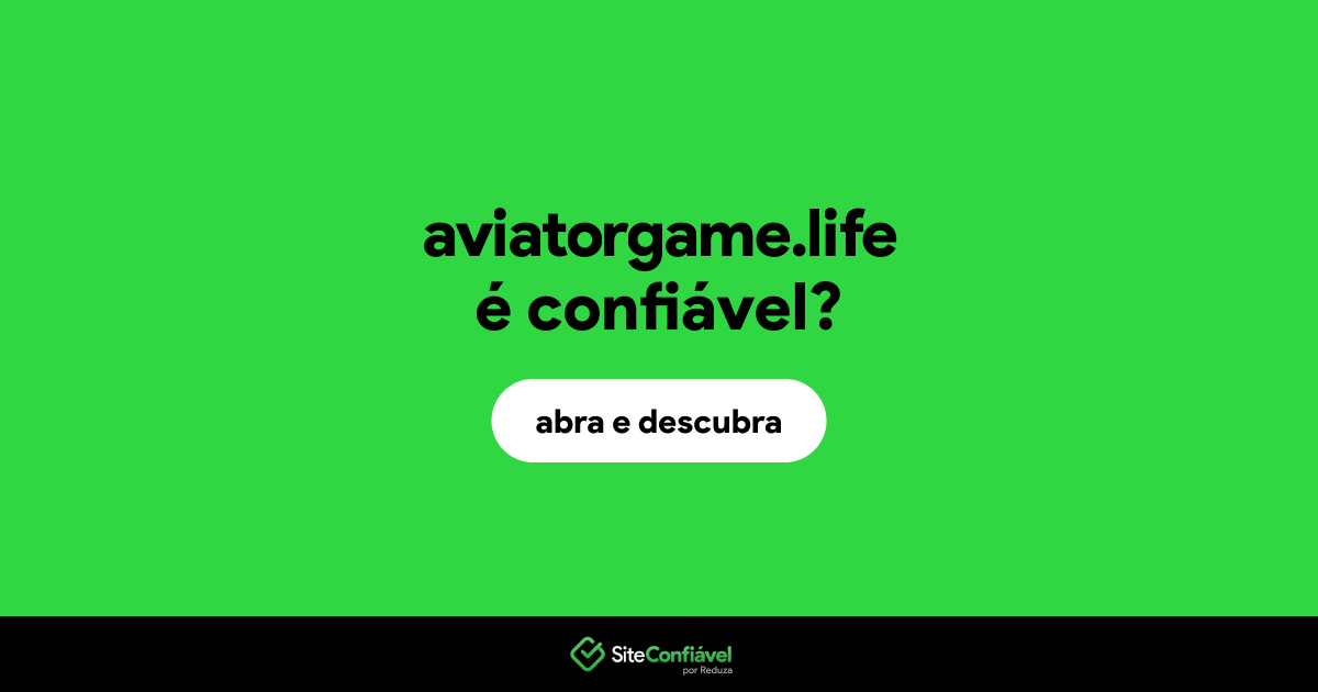 O site aviatorgame.life é confiável?