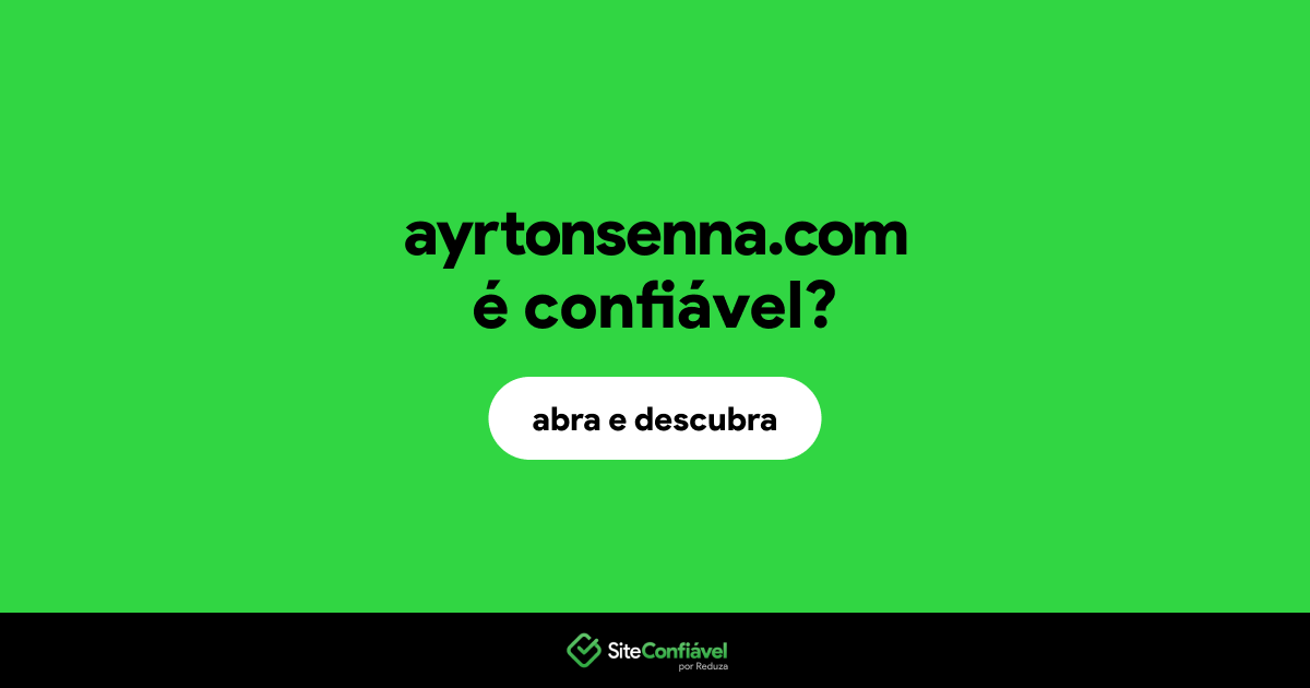 O site ayrtonsenna.com é confiável?