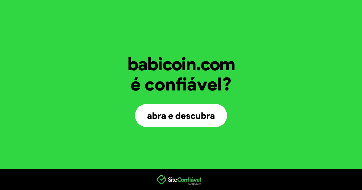 O site babicoin.com é confiável?