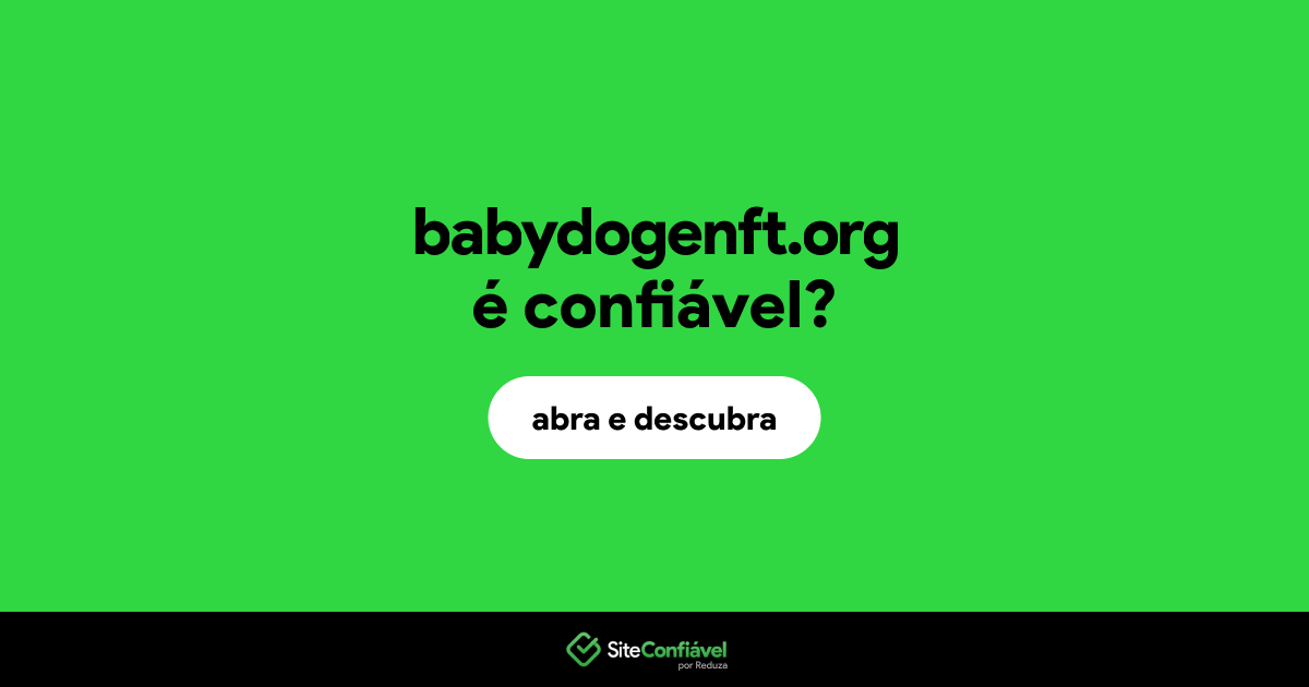O site babydogenft.org é confiável?