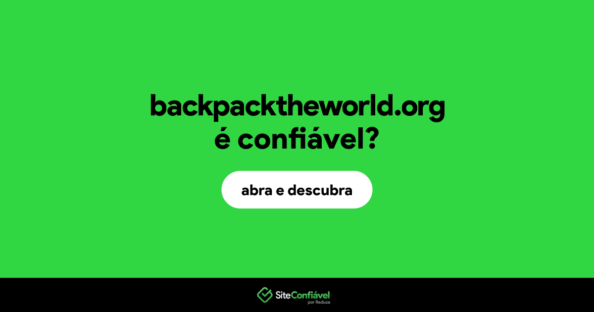 O site backpacktheworld.org é confiável?
