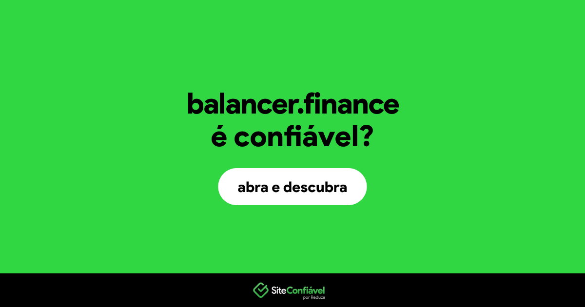 O site balancer.finance é confiável?