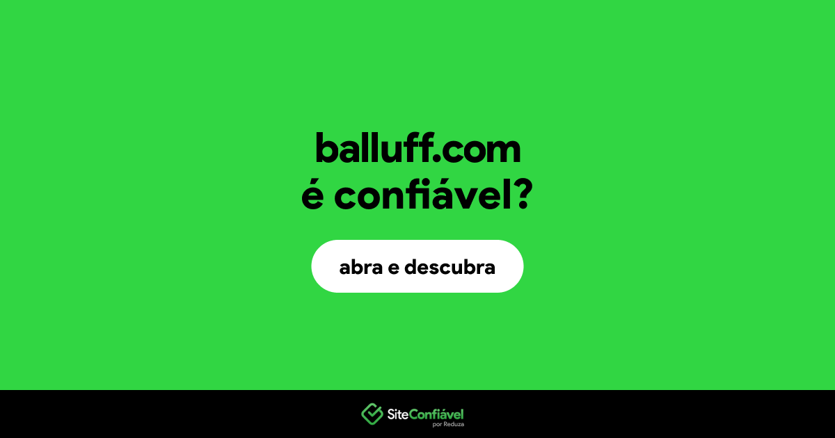O site balluff.com é confiável?