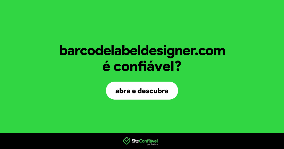 O site barcodelabeldesigner.com é confiável?