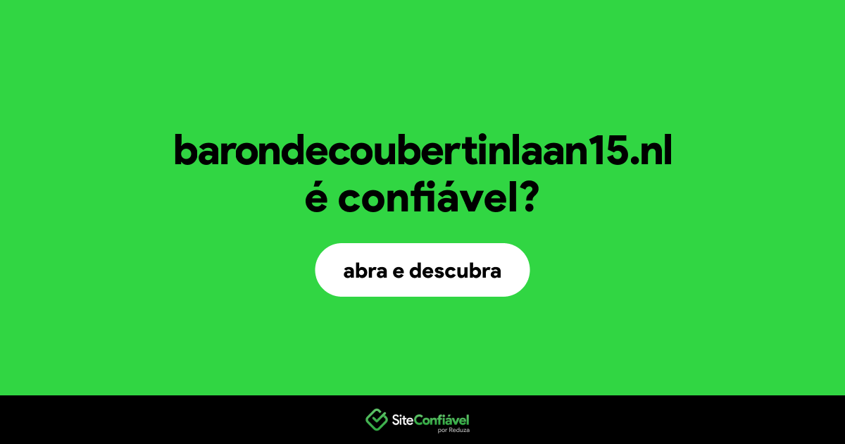O site barondecoubertinlaan15.nl é confiável?