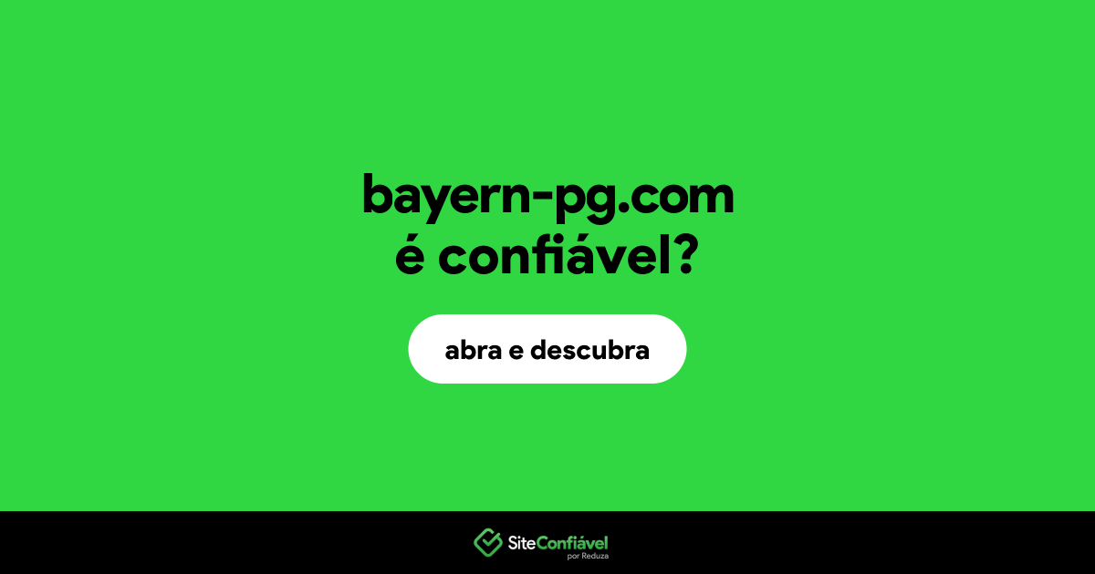 O site bayern-pg.com é confiável?