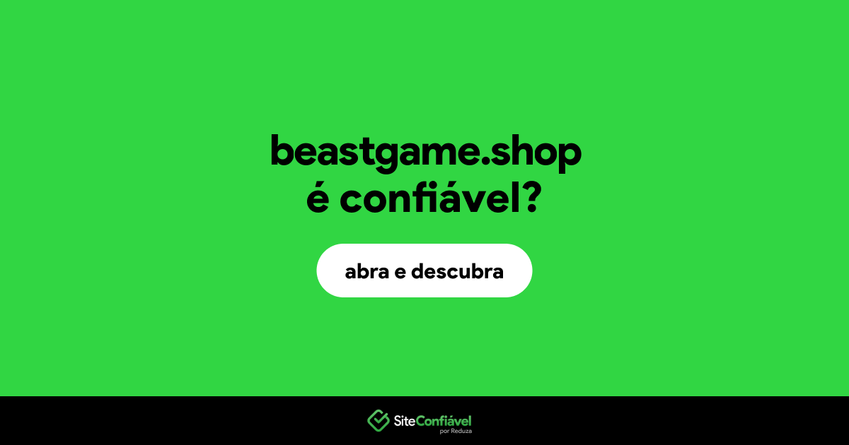O site beastgame.shop é confiável?