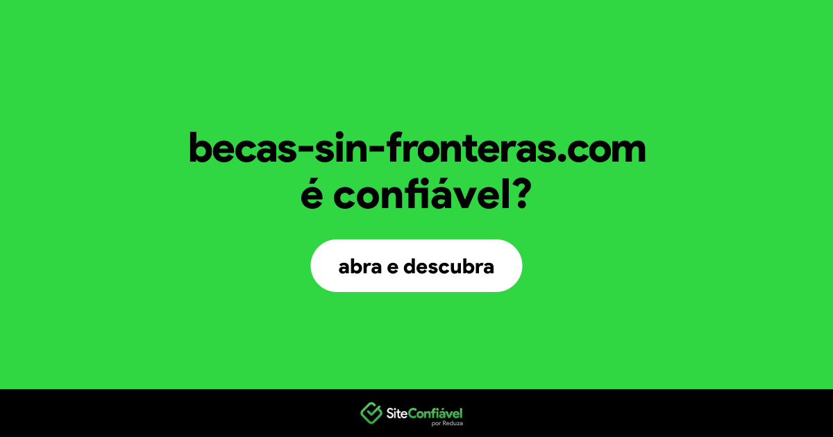 O site becas-sin-fronteras.com é confiável?