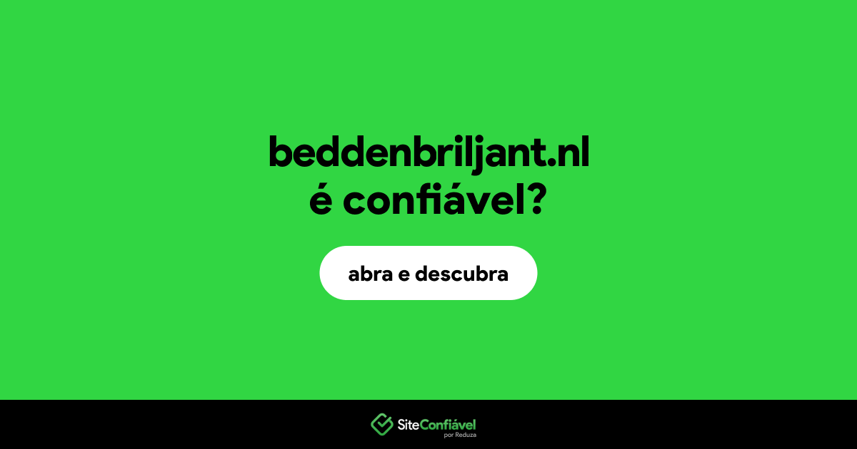 O site beddenbriljant.nl é confiável?