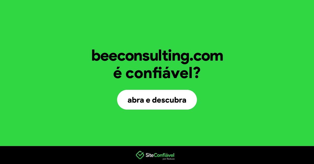 O site beeconsulting.com é confiável?