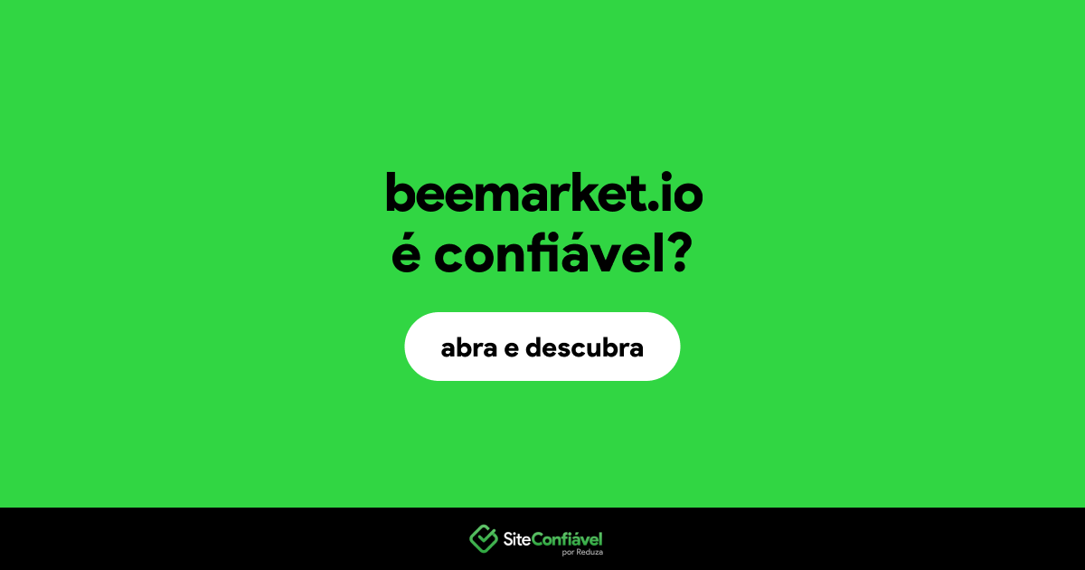 O site beemarket.io é confiável?