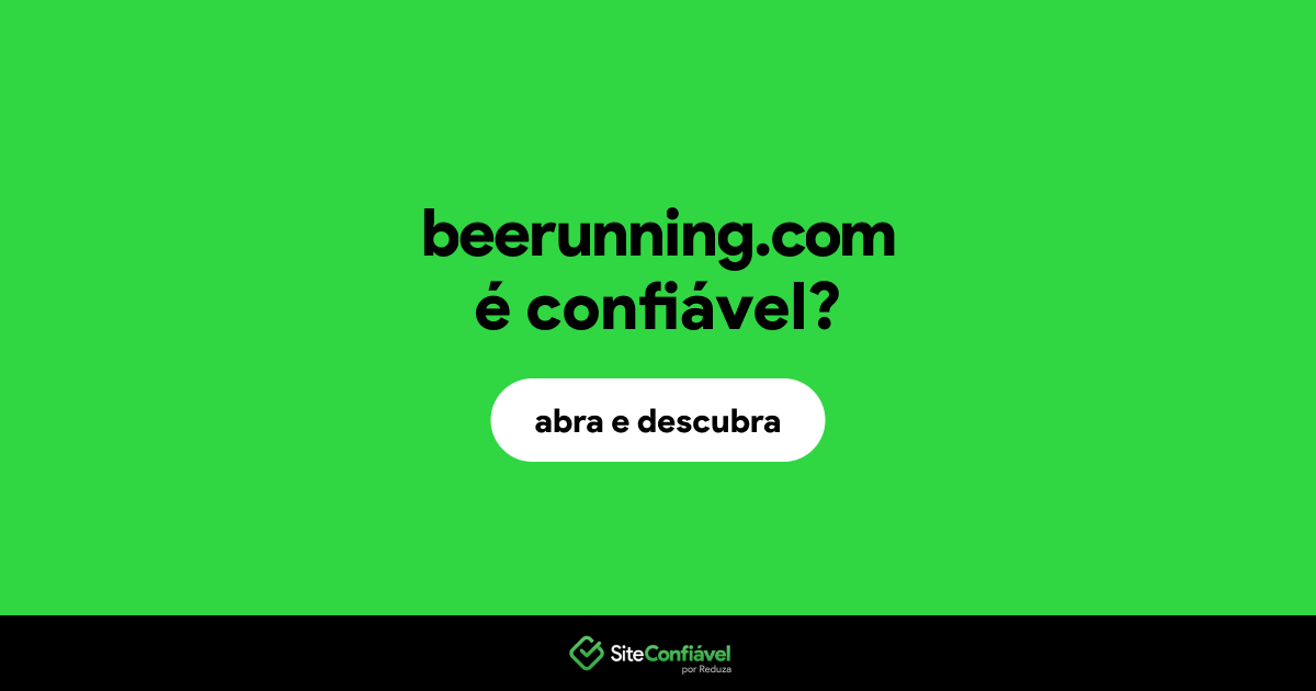 O site beerunning.com é confiável?