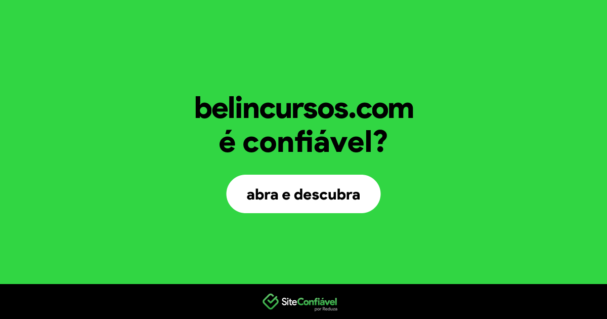 O site belincursos.com é confiável?