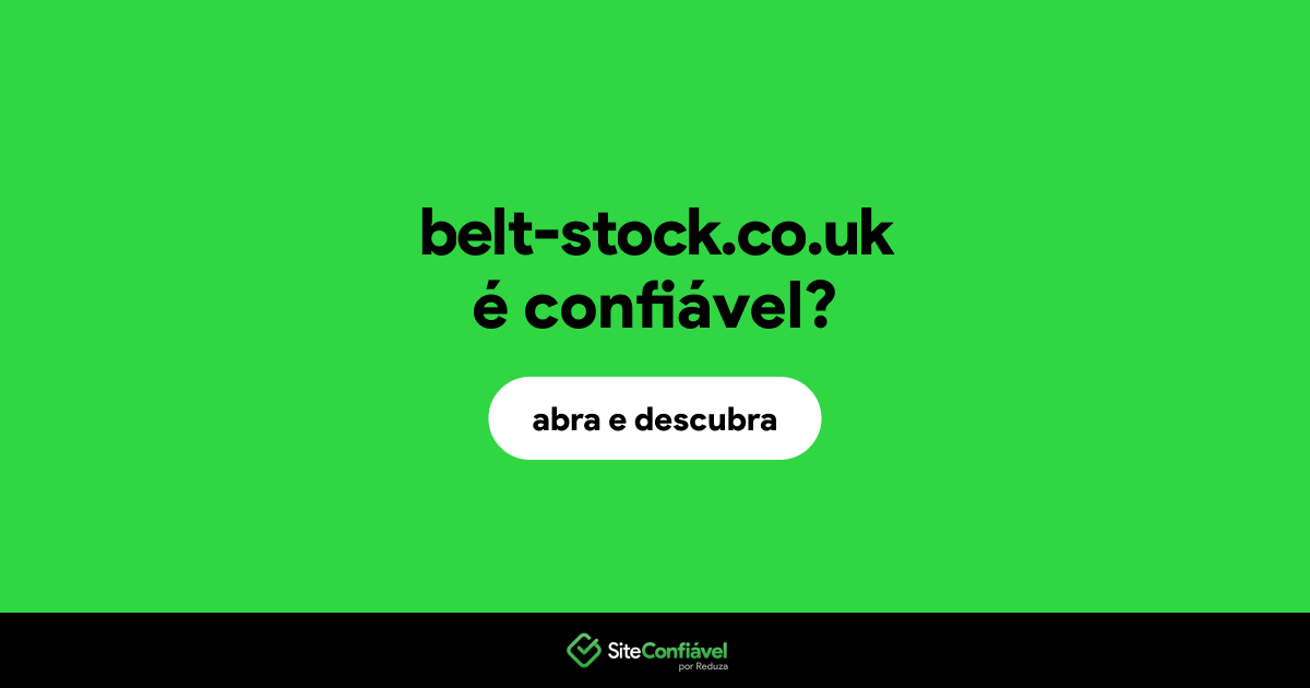 O site belt-stock.co.uk é confiável?