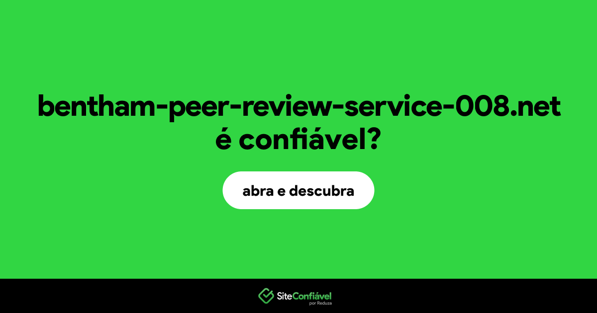 O site bentham-peer-review-service-008.net é confiável?