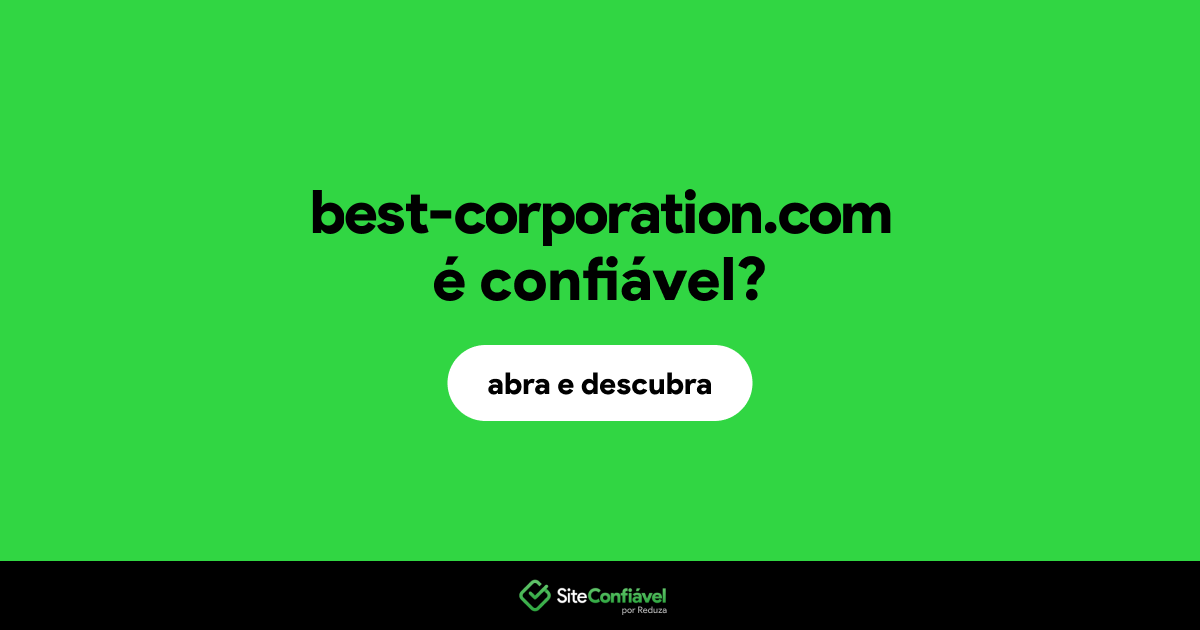 O site best-corporation.com é confiável?